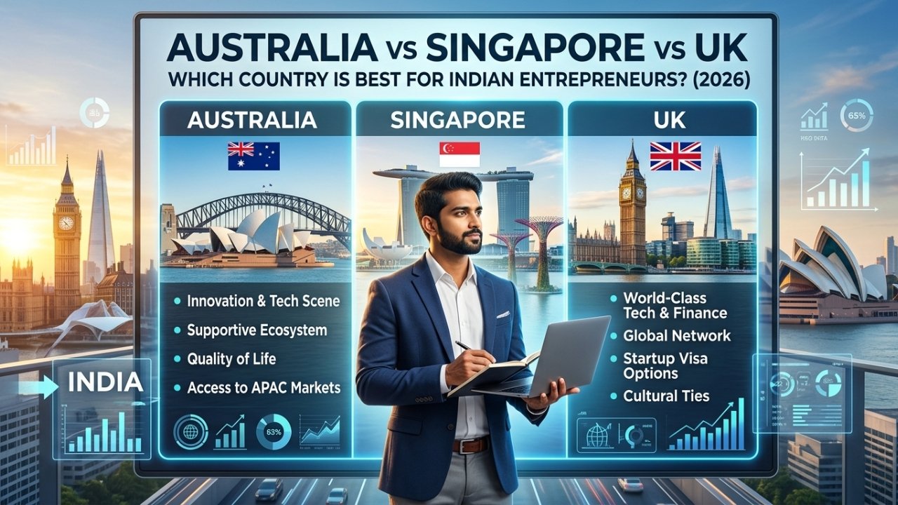Australia vs Singapore vs UK Which Country is Best for Indian Entrepreneurs? (2026)