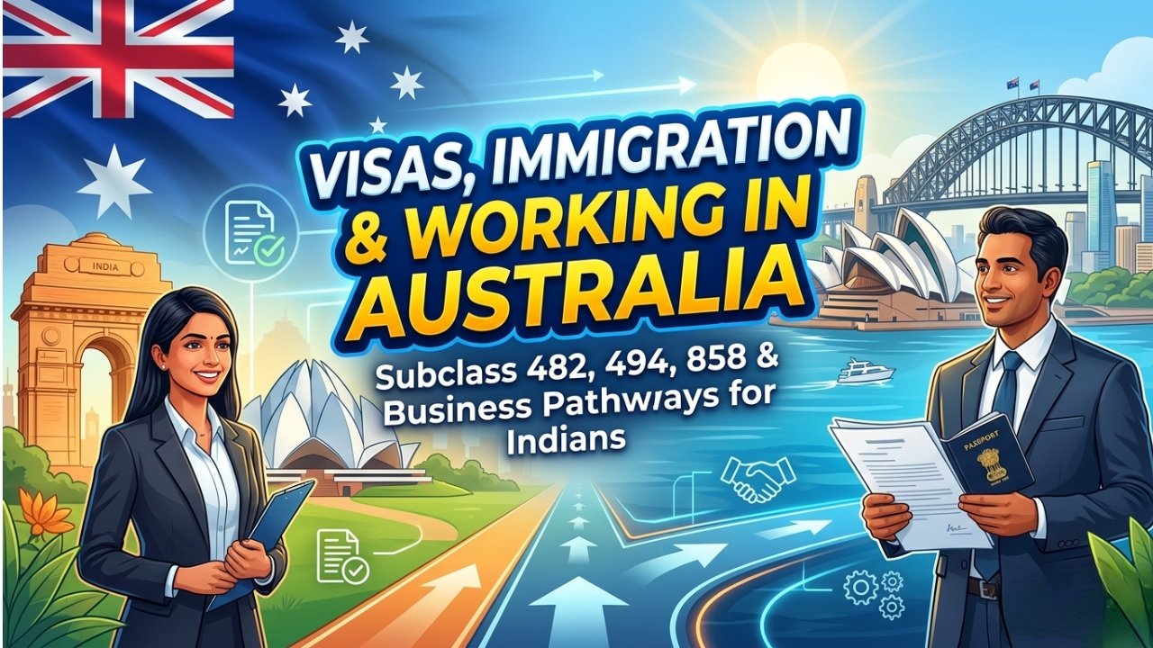 Visas, Immigration & Working in Australia Subclass 482, 494, 858 & Business Pathways for Indians (2026)