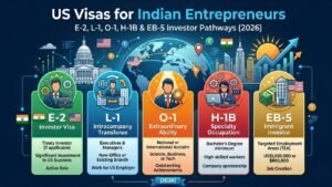 US Visas for Indian Entrepreneurs E-2, L-1, O-1, H-1B & EB-5 Investor Pathways (2026)