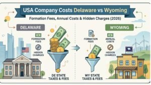 USA Company Costs Delaware vs Wyoming, Formation Fees, Annual Costs & Hidden Charges (2026)