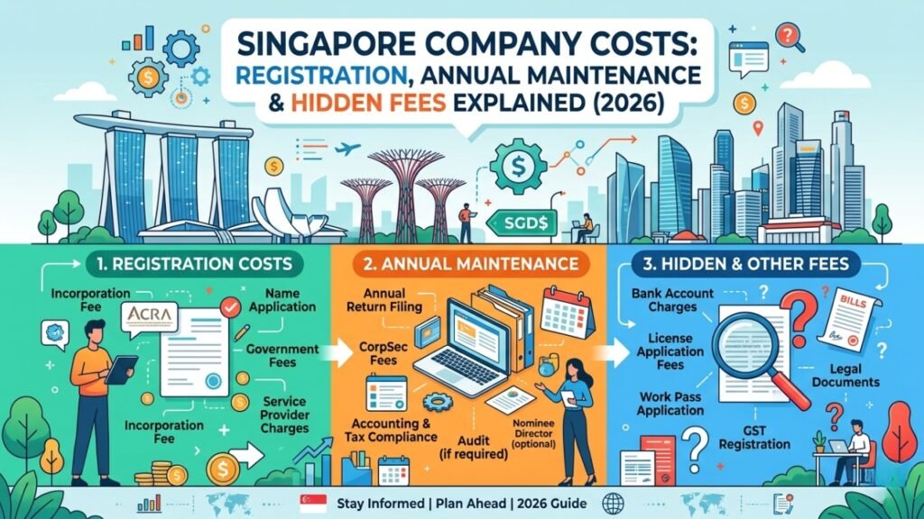 Singapore Company Costs — Registration, Annual Maintenance & Hidden Fees Explained (2026)