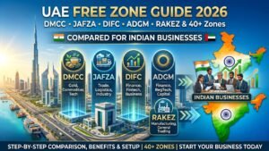 UAE Free Zone Guide 2026: DMCC, JAFZA, DIFC, ADGM, RAKEZ & 40+ Zones Compared for Indian Businesses