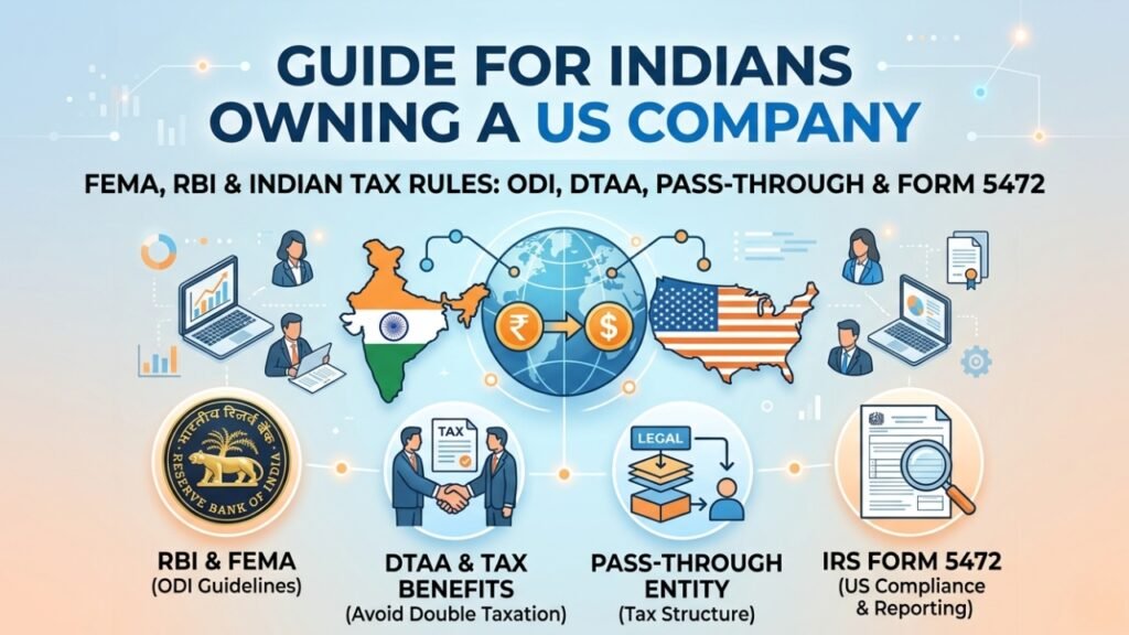 FEMA, RBI & Indian Tax Rules for Indians Owning a US Company ODI, DTAA, Pass-Through & Form 5472