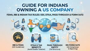 FEMA, RBI & Indian Tax Rules for Indians Owning a US Company ODI, DTAA, Pass-Through & Form 5472