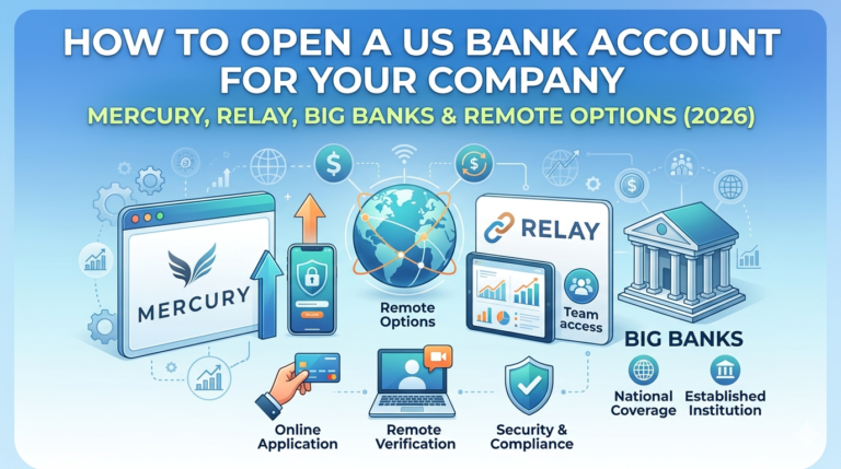 How to Open a US Bank Account for Your Company Mercury, Relay, Big Banks & Remote Options (2026)