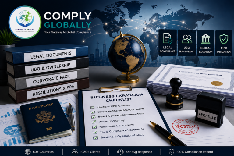 Business expansion checklist for legal documents and cross-border market entry