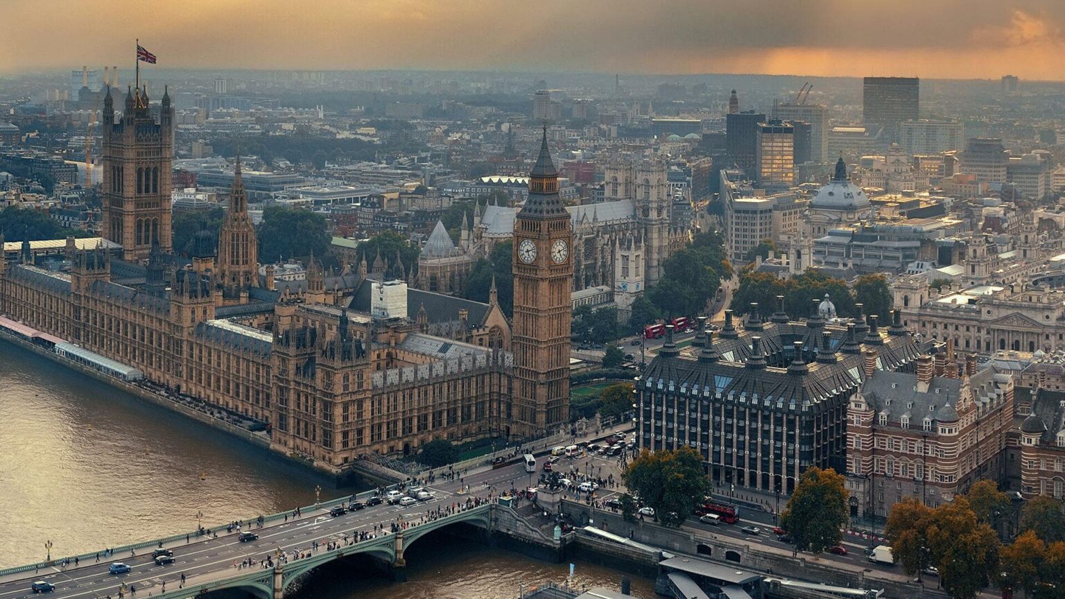 Westminster and the River Thames in London