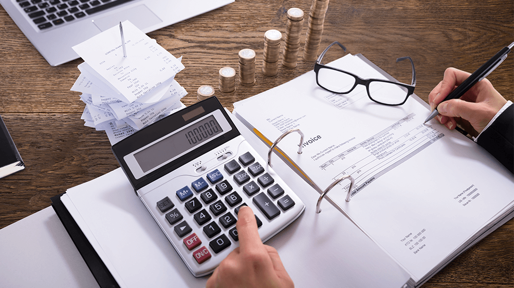 Accounting and tax documents prepared for a Japanese company filing